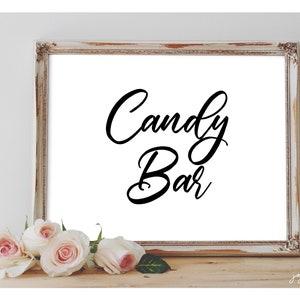 Instant &#39;CANDY BAR&#39; Printable Wedding Birthday Graduation Event Candy Bar Candy Table Treat Sign Station Simple Sign Sweet Treat