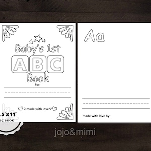 Instant ABC Baby Book 'baby's First Alphabet Book' Printable Alphabet ...
