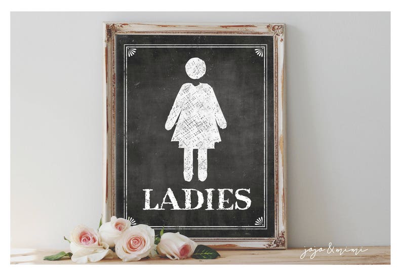 Instant LADIES AND GENTS Gender Bathroom Printable Wedding - Etsy Australia
