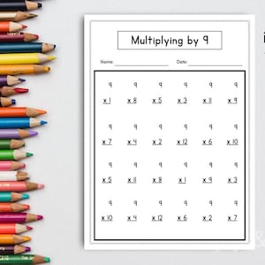 Multiplication BUNDLE Printable Multiplication 1-12 Worksheets Homeschool Learning Multiplication Chart Math Worksheets Printable Learning