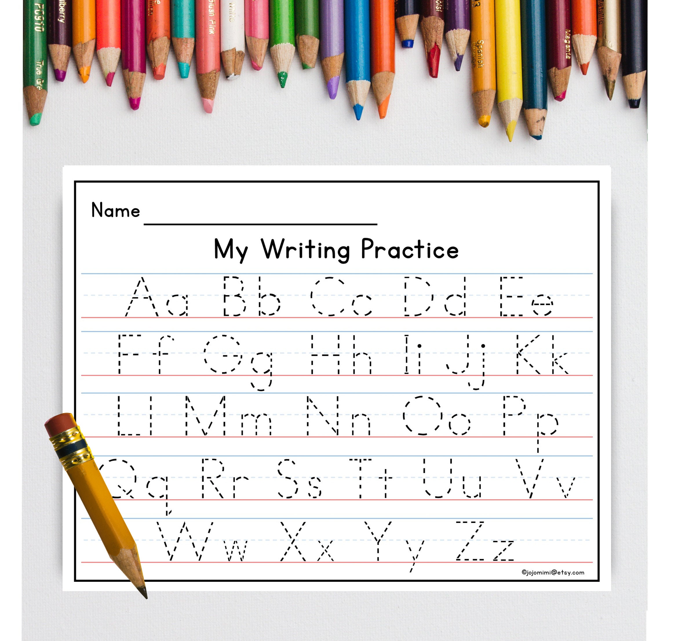 Handwriting Practice Letters Aa zz Worksheets Printable Etsy Handwriting Practice Letters Aa zz Worksheets Printable Etsy