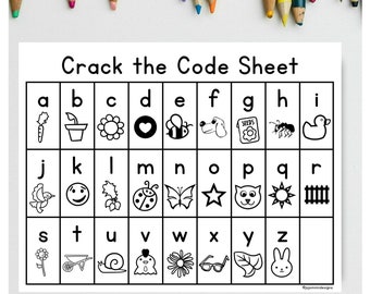 crack the code sight word practice printable kids home school etsy