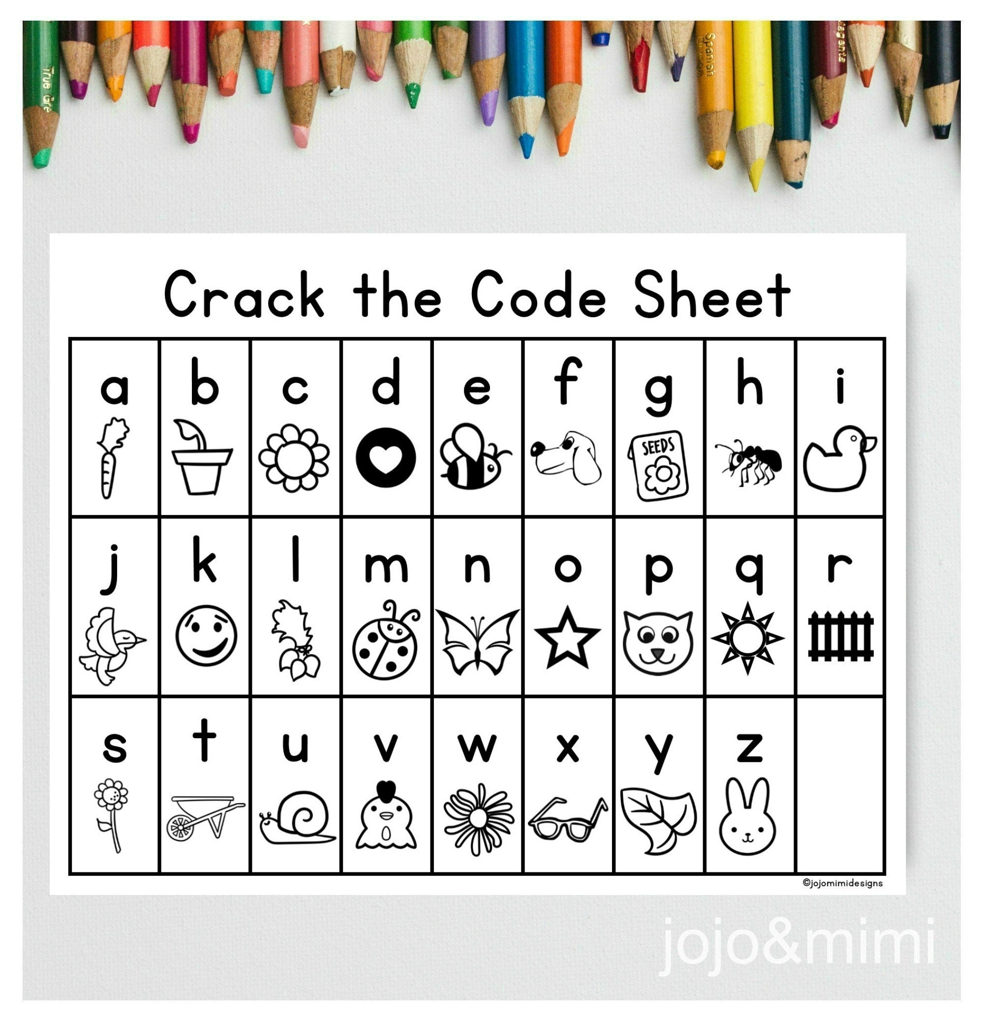 CRACK THE CODE Sight Word Practice Printable Kids Home School Etsy 