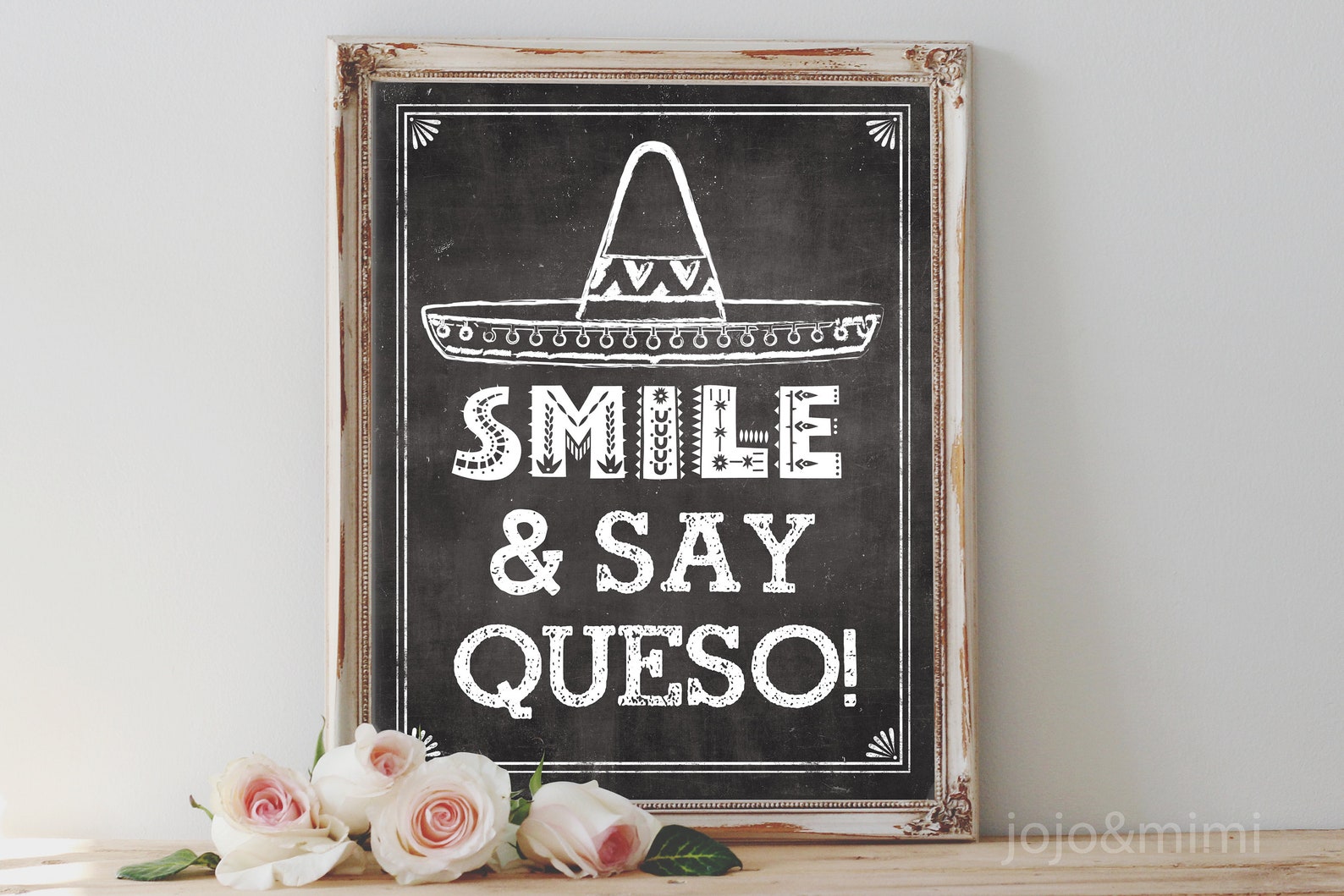INSTANT 'SMILE & Say Queso' Printable Fiesta Photo Etsy