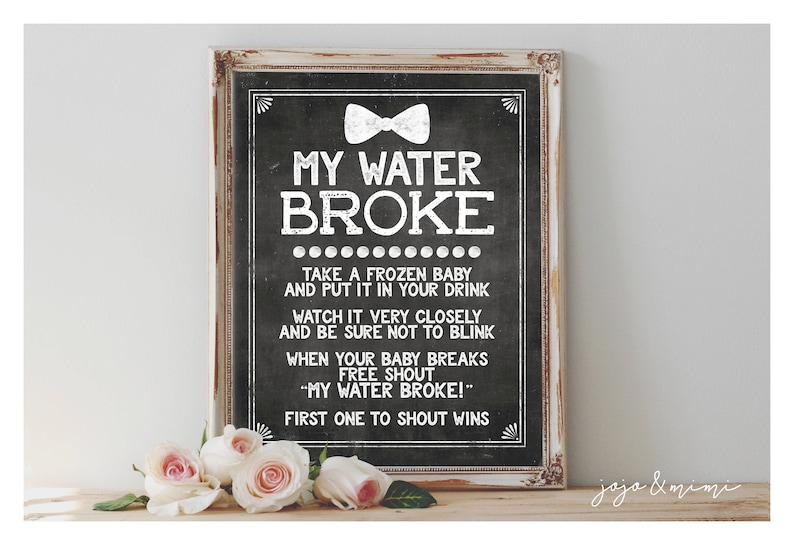 Instant my Water Broke' Printable Baby Shower Game - Etsy