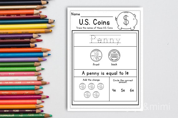 Introducing Coins Worksheets Kindergarten Money Worksheets: Free