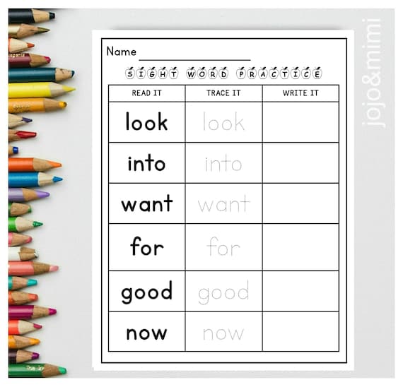 CRACK THE CODE Sight Word Practice Printable Kids Home School Worksheet  Outdoor Theme Snap Words Reading and Writing Practice 
