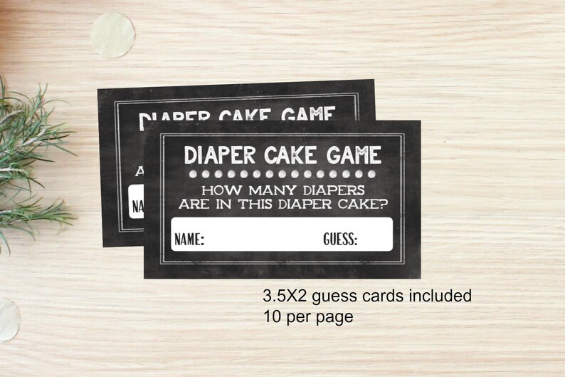 Instant 'diaper Cake Game' Printable 8x10 11x14 Sign Etsy