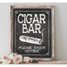 Instant 'CIGAR BAR Please Enjoy Outside' Printable 8x10 or 11X14 ...