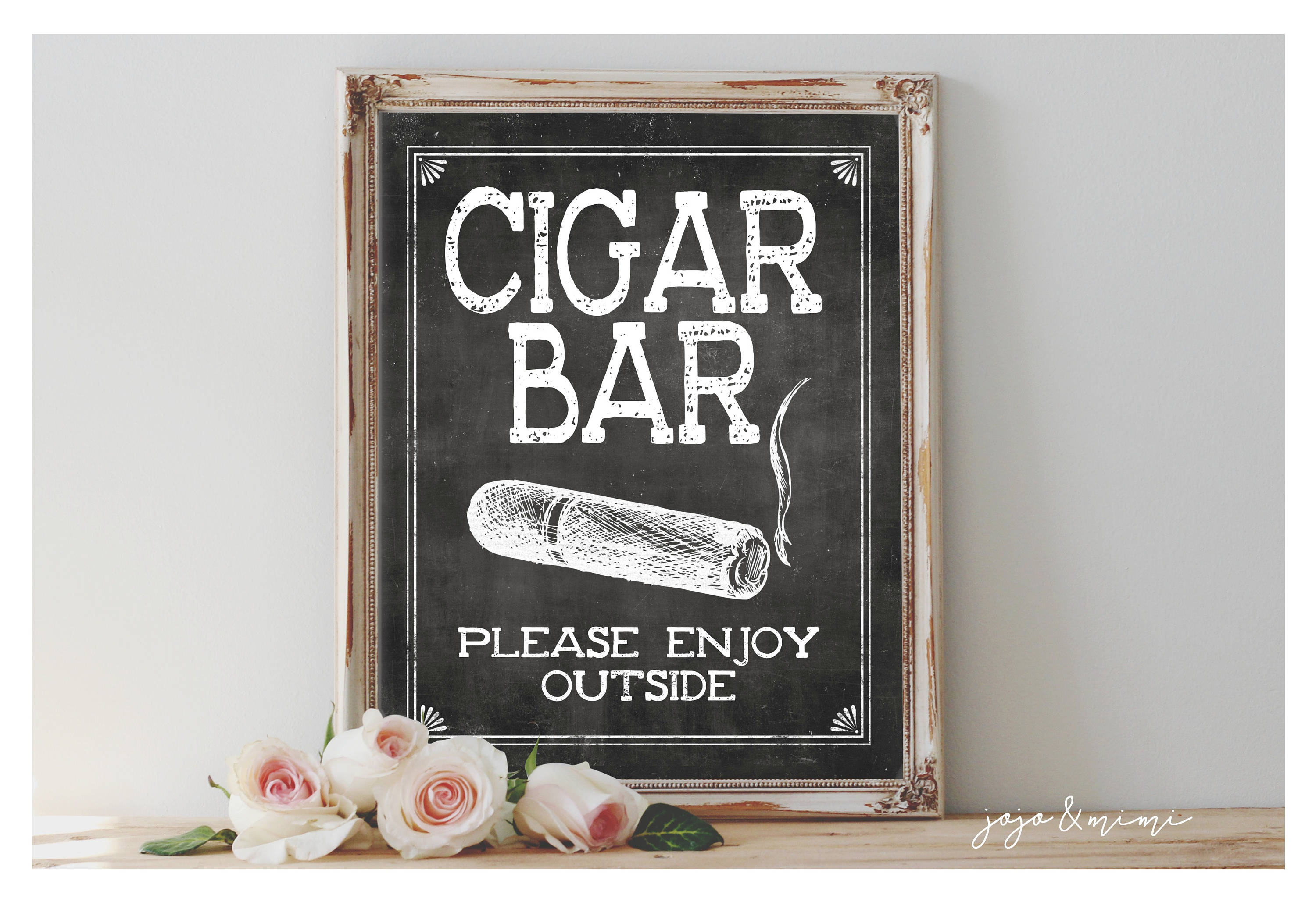 Instant 'CIGAR BAR Please Enjoy Outside' Printable - Etsy Australia