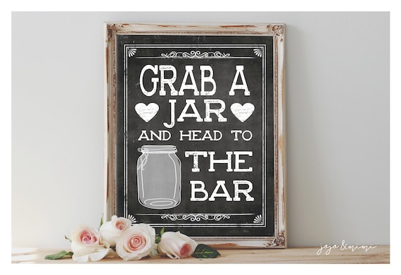 Prompt Get a Jar and Thoughts towards the Bar Printable 8x10, 11x14 Celebration Signal Wedding day Bash Printable Chalkboard photograph regarding Head in a Jar Printable named Fast Seize a Jar and Thoughts in the direction of the Bar Printable 8x10, 11x14 Celebration Indicator Marriage ceremony Bash Printable Chalkboard