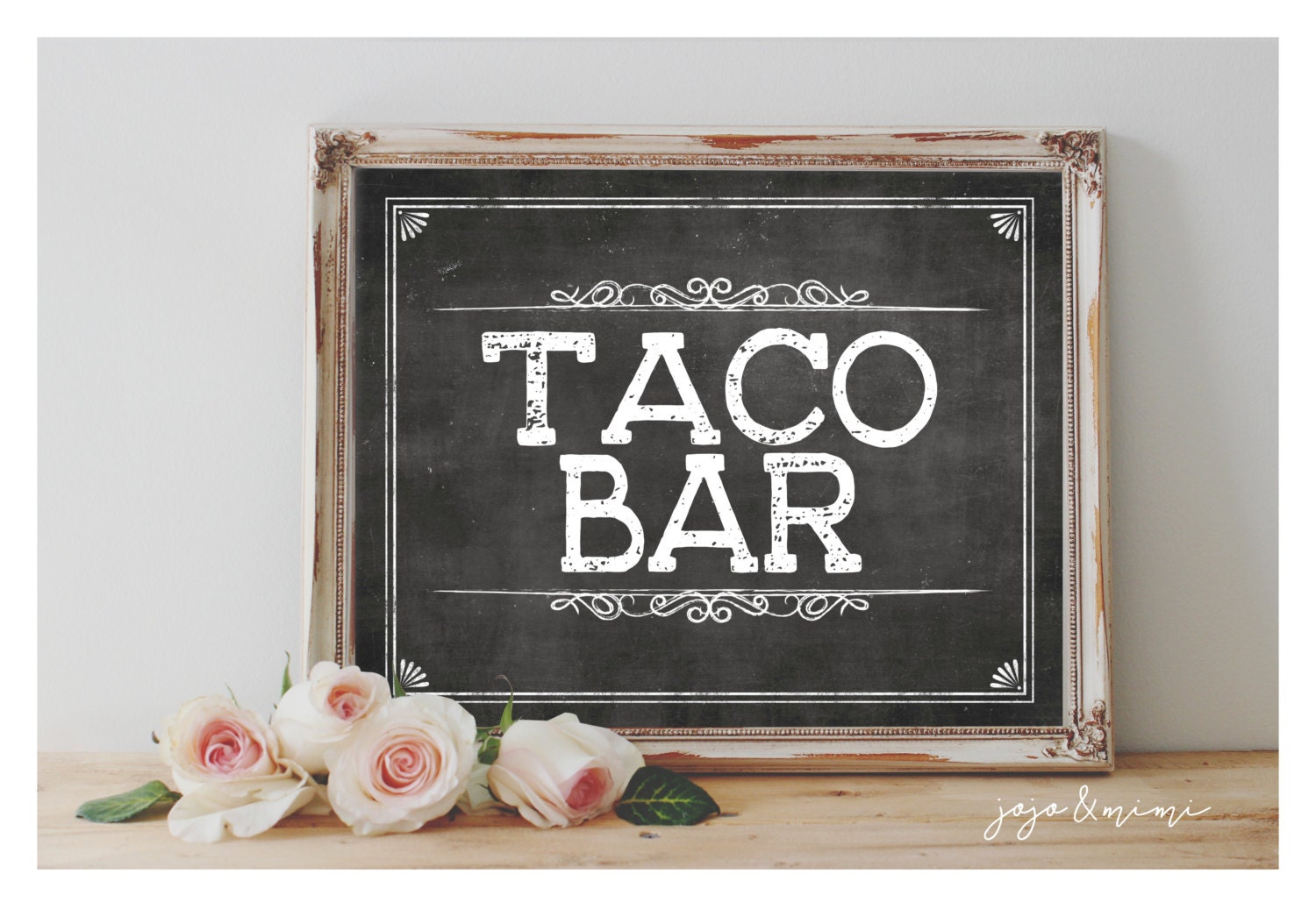 Instant 'TACO BAR' Printable Sign Chalkboard Printable - Etsy
