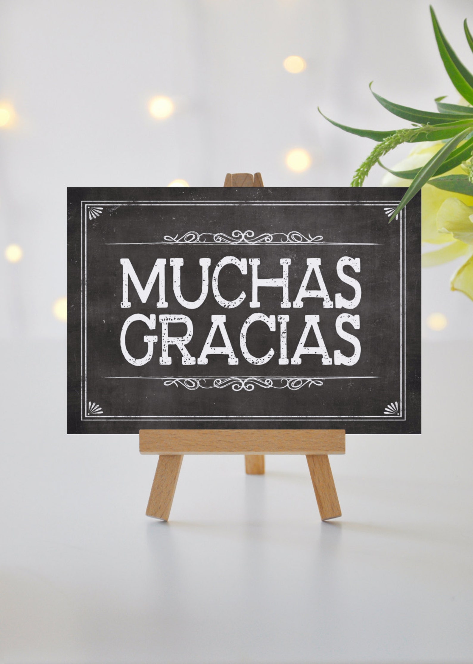 Instant 'MUCHAS GRACIAS' Printable Sign Chalkboard - Etsy