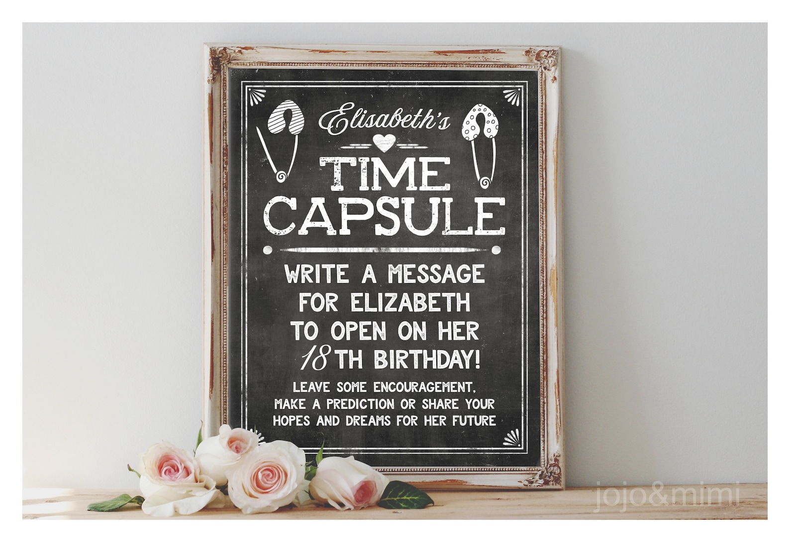 Personalized TIME CAPSULE Printable Baby Shower Time Capsule Etsy