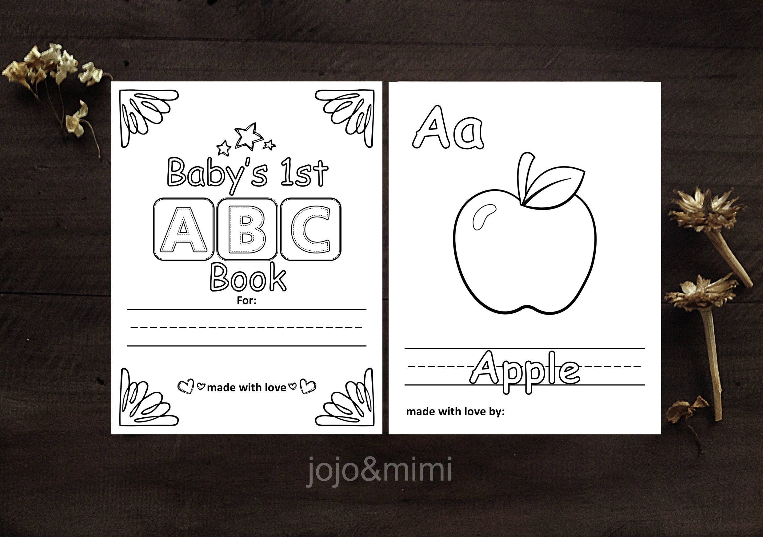 instant babys first alphabet book printable etsy