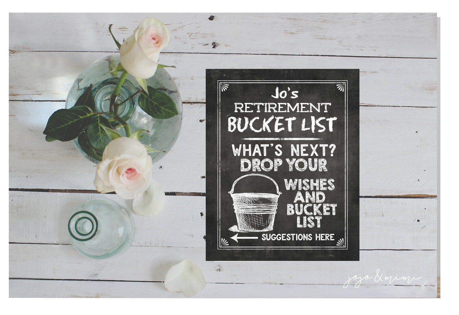 Personalized Retirement Bucket List Printable Retirement Party Etsy