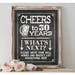 Instant 'CHEERS to 30 Years' Printable 8x10, 11X14 Birthday Bucket List ...