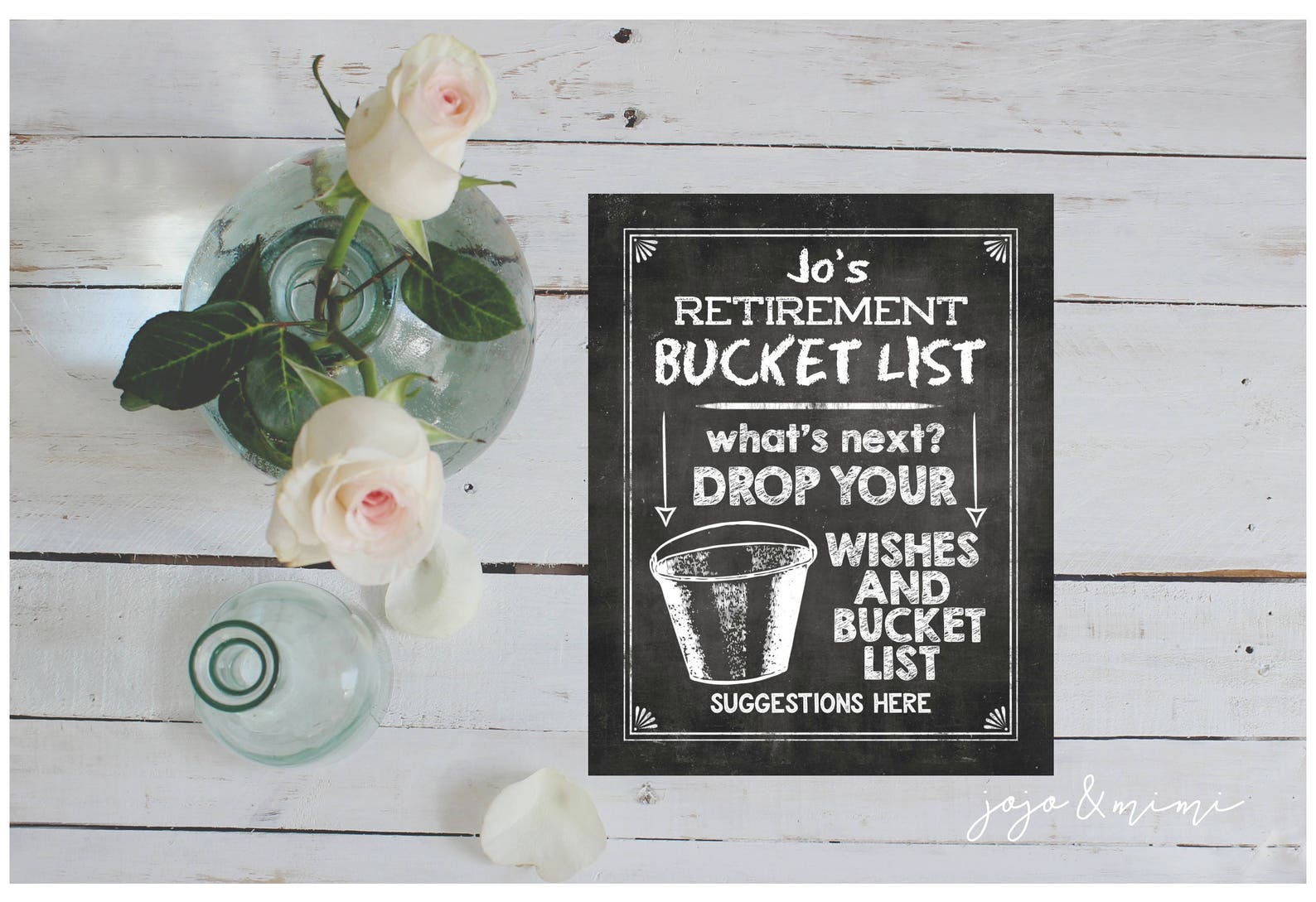Personalized Retirement Bucket List Printable Retirement Party Etsy