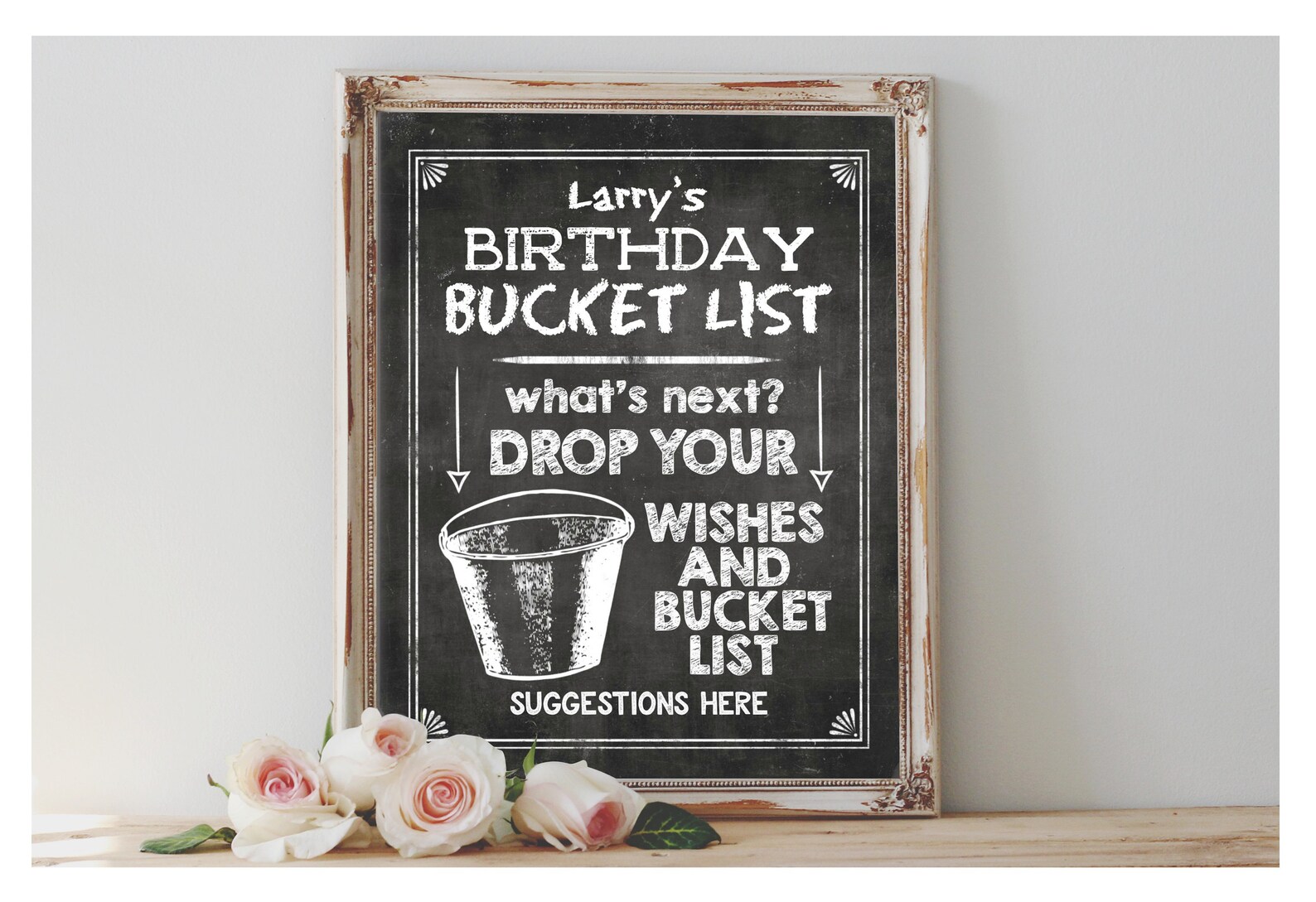 Personalized Birthday Bucket List Printable Birthday Party Etsy