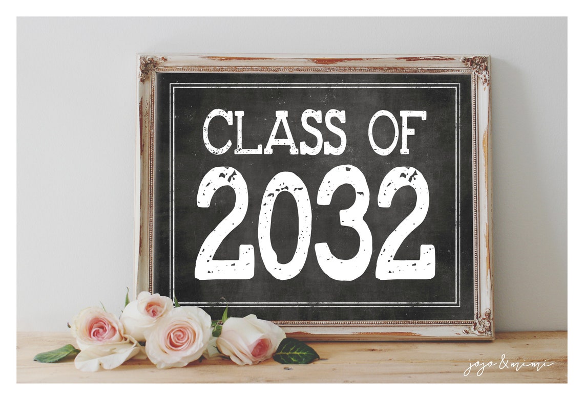 Instant 'class of 2032' Printable Graduation Sign - Etsy