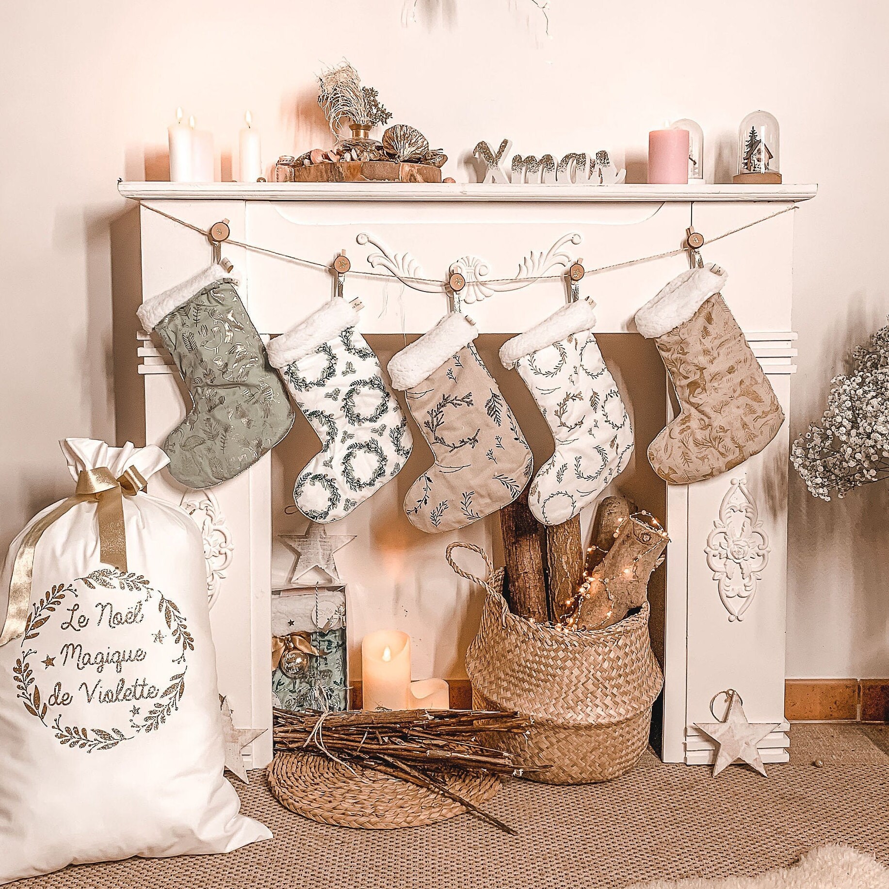 Chaussette, Botte de Noël Personnalisée