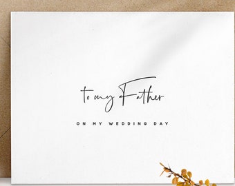 To my Father on my Wedding Day Dainty Cards, Keepsake Note Cards, Wedding Thank You Card, Wedding Day Card Set, Wedding Note Card