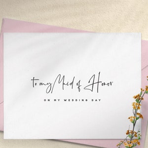 Für meine Trauzeugin am Hochzeitstag Zierliche Karten, Erinnerungskarten, Dankeskarte Hochzeit, Hochzeitskarte, Dankeskarte
