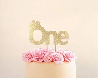 Gold Glitter Birthday Cake Decorations For Baby Happy 1st Birthday Cake ...