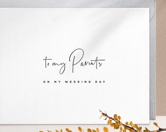 To my Parents on my Wedding Day Dainty Cards, Keepsake Note Cards, Wedding Thank You Card, Wedding Day Card Set, Wedding Note Card