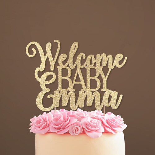 Personalized Star Baby Cake Topper Baby Girl Shower Etsy
