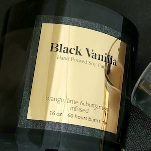 Gold Foil Candle Label Stickers: Custom Logo, Packaging & Branding