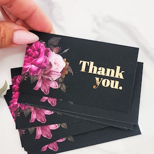 Set van dank u visitekaartjes, visitekaartje sjablonen, aangepaste dank u kaart, bloemen dank u kaart, verpakking dank u kaart