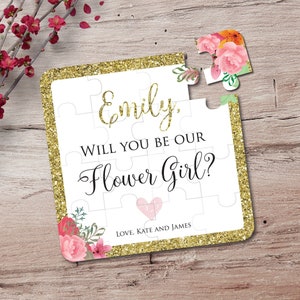 Will You Be My Flower Girl Puzzle, Flower Girl Gift, Flower Girl Proposal, Will you be my, Flower Girl Cute Gift