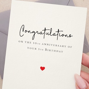 Carte de joyeux 50e anniversaire, carte de 50e anniversaire pour papa, maman, frère, soeur, drôle de joyeux cinquantième anniversaire, anniversaire de votre 5e anniversaire
