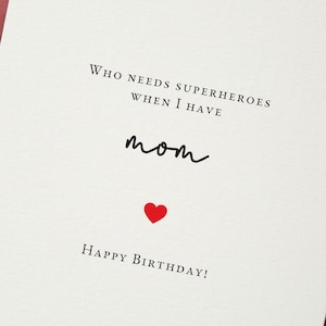 Alles Gute zum Geburtstagskarte für Mama, Erstaunliche Superhelden-Mutter Geburtstagskarte, Alles- Gute zum Geburtstaggeschenkkarte für jedes Alter, Spezielle Mama-Geburtstagskarte
