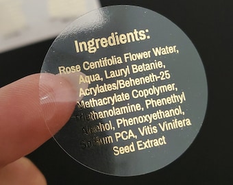 Autocollant d'étiquetage de liste d'ingrédients personnalisée, Étiquettes rondes avec revêtement en métal, Étiquettes personnalisées pour bougies, Étiquetage de petite entreprise, Idées d'étiquetage fait main