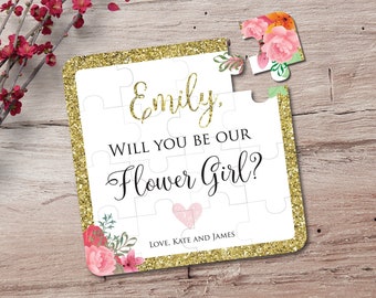 Will You Be My Flower Girl Puzzle, Flower Girl Gift, Flower Girl Proposal, Will you be my, Flower Girl Cute Gift