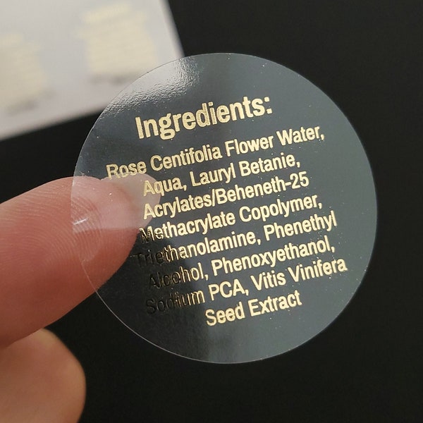 Custom Ingredient List Labeling Sticker, Round Foiled Labels, Custom Candle Labels, Small Business Labeling, Handmade Labeling Ideas