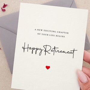 Carte de bonne retraite, carte Un nouveau chapitre commence, carte de retraite pour collègue, mère, père, carte de chance, carte-cadeau de retraite