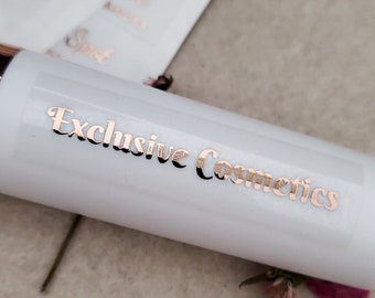 Echte Goldfolie LipGloss-Aufkleber Personalisierte Chapstick-Etiketten, Lipgloss-Röhrenetikettenaufkleber, Wimpern und Kosmetikverpackungen, 42-Zoll-Packung