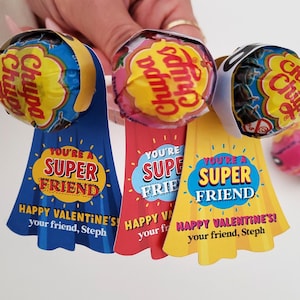 Lecca lecca per bambini San Valentino Sei un super amico San Valentino per bambini San Valentino per bambini San Valentino scolastico San Valentino in classe, San Valentino per bambini piccoli