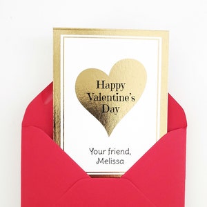 Biglietti di San Valentino personalizzati per bambini, mini biglietti di San Valentino per bambini Biglietti di San Valentino per la scuola Biglietti di San Valentino per bambini piccoli Biglietti di San Valentino con lamina per bambine o bambini