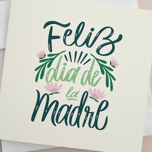 Feliz dia de la Madre, Biglietto per la Festa della Mamma Felice, Dia de la Madre Tarjeta, Tarjeta En Espanol, Para Mama, Biglietto personalizzato per la Festa della Mamma spagnola