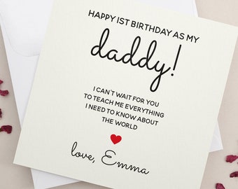 Tarjeta personalizada de primer cumpleaños para papá: de bebé