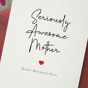 Happy Mothers Day Card, For Awesome Mother Card, Mothers Day Card, Mothers Day Card For Mom, Cute Mothers Day Card, Personalized Mothers Day