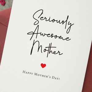 Tarjeta del día de la madre feliz, tarjeta para una madre increíble, tarjeta del día de la madre, tarjeta del día de la madre para mamá, linda tarjeta del día de la madre, tarjeta personalizada del día de la madre