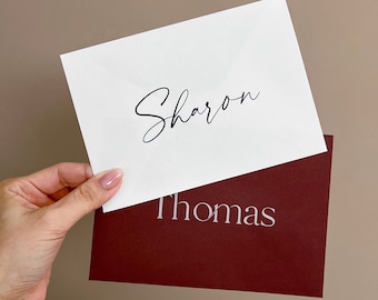 Print on Envelopes, Names Printed on Envelopes, White or Colorful Envelopes with Names Printing