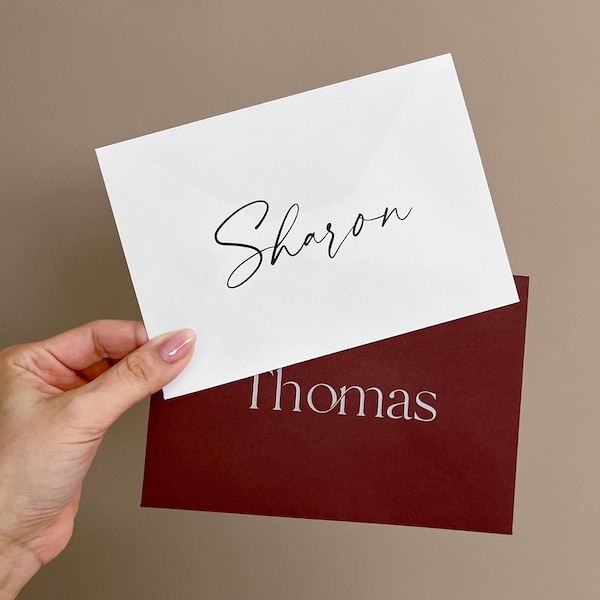 Print on Envelopes, Names Printed on Envelopes, White or Colorful Envelopes with Names Printing