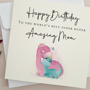 Carte de joyeux anniversaire maman, carte d'anniversaire de maman, carte d'anniversaire pour mère, meilleure carte d'anniversaire de maman au monde, de l'enfant à la carte d'anniversaire de maman incroyable