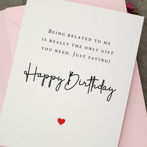 Tarjeta de cumpleaños divertida para hermano, tarjeta de feliz cumpleaños para hermana, prima o padres, tarjeta de cumpleaños de broma para padre, tarjeta de caja de regalo de cumpleaños para mamá